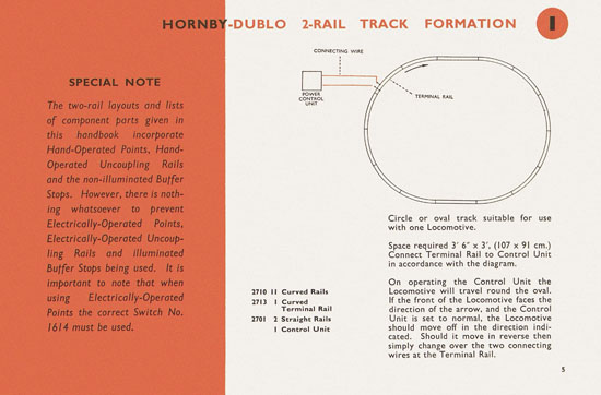 Hornby Dublo Handbook 2-Rail Track 1962