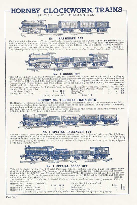 Seite 4 Hornby Trains catalog 1929