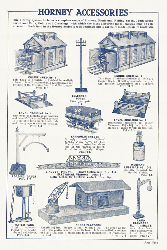 Hornby Trains catalog 1929