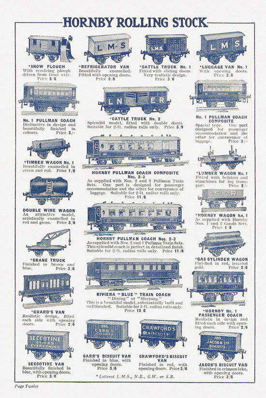 Seite 12 Hornby Trains catalog 1929
