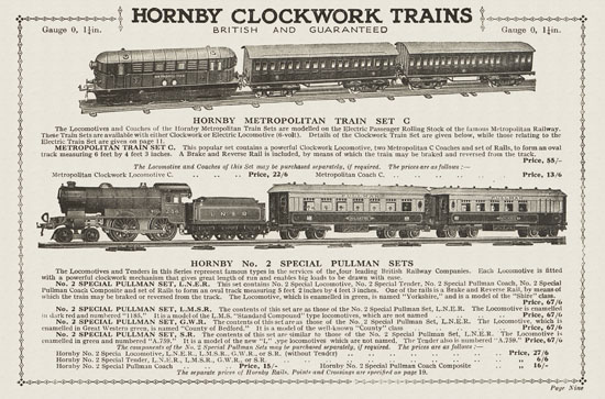 Hornby Trains catalog 1930-1931