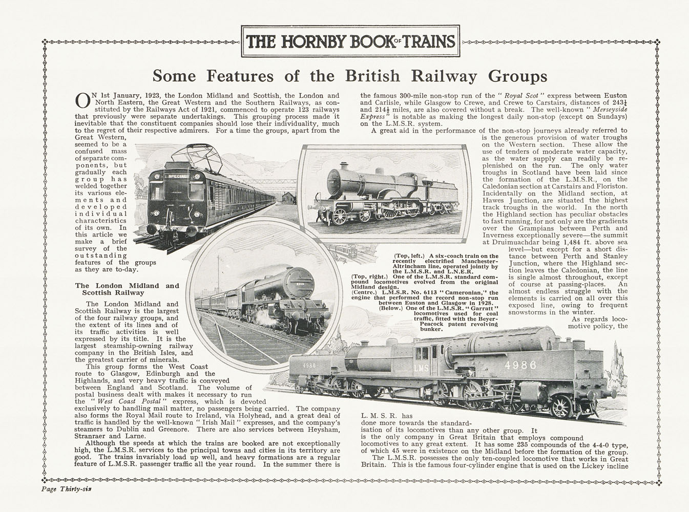 HORNBY TRAINS catalogue GB affiche 1933 original bel état jep