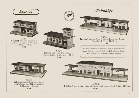 Kibri Katalog Eisenbahn-Zubehör 1950