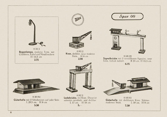 Kibri Katalog Eisenbahn-Zubehör 1950