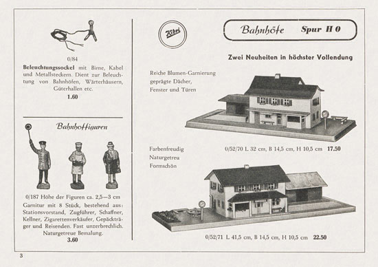 Kibri Katalog Eisenbahn-Zubehör 1952