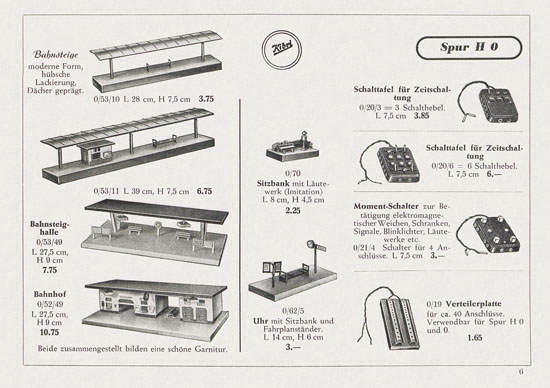 Seite 7 Kibri Katalog Eisenbahn-Zubehör 1952