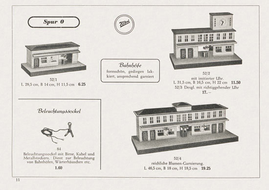 Kibri Katalog Eisenbahn-Zubehör 1952