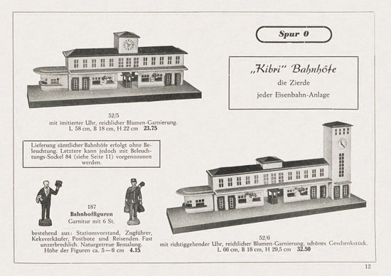 Seite 13 Kibri Katalog Eisenbahn-Zubehör 1952