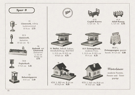 Seite 16 Kibri Katalog Eisenbahn-Zubehör 1952