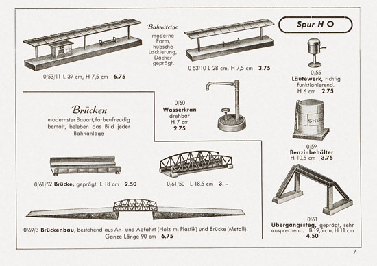 Kibri Katalog Eisenbahn-Zubehör 1953