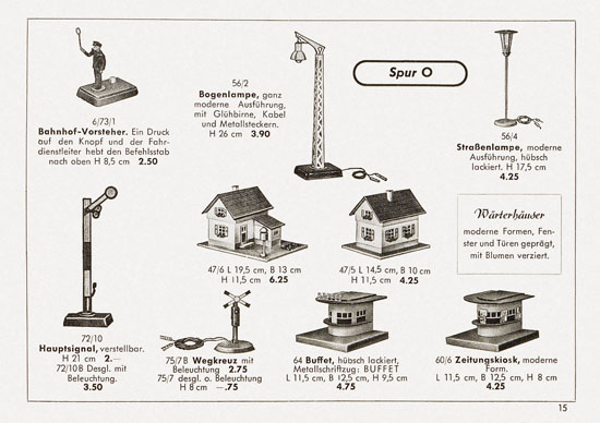 Kibri Katalog Eisenbahn-Zubehör 1953