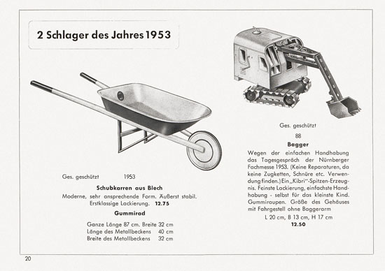 Kibri Katalog Eisenbahn-Zubehör 1953