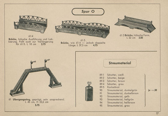 Kibri Katalog Modellbahn-Zubehör 1954