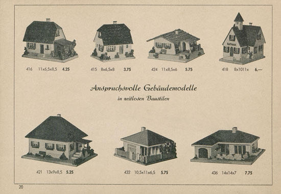 Kibri Katalog Modellbahn-Zubehör 1954