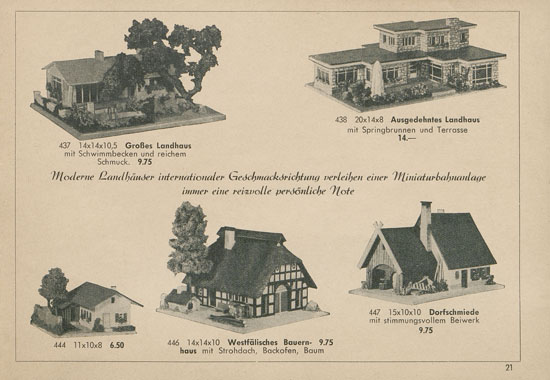 Kibri Katalog Modellbahn-Zubehör 1954