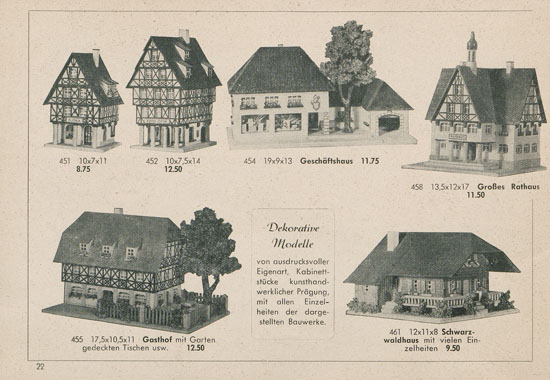 Kibri Katalog Modellbahn-Zubehör 1954