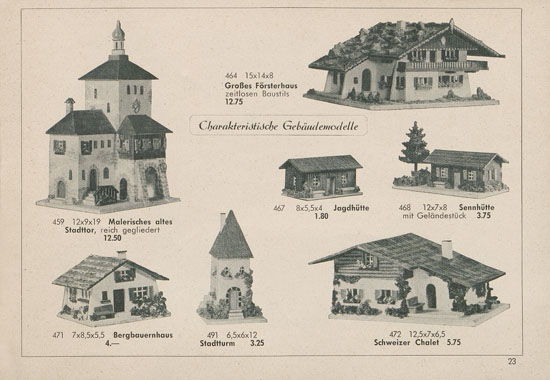 Kibri Katalog Modellbahn-Zubehör 1954