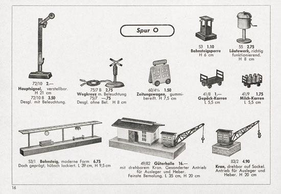 Seite 16 Kibri Katalog 1955
