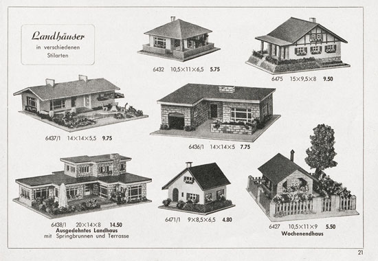 Seite 21 Kibri Katalog 1955