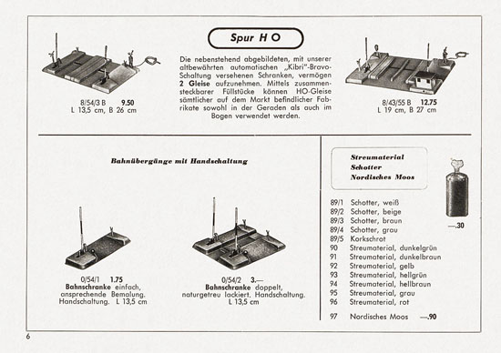 Seite 6 Kibri Katalog Eisenbahn-Zubehör 1957