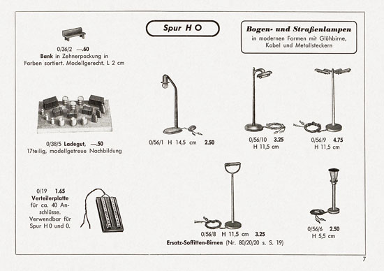 Seite 7 Kibri Katalog Eisenbahn-Zubehör 1957