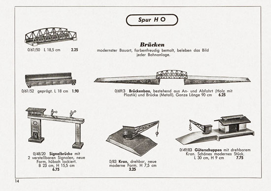 Seite 14 Kibri Katalog Eisenbahn-Zubehör 1957