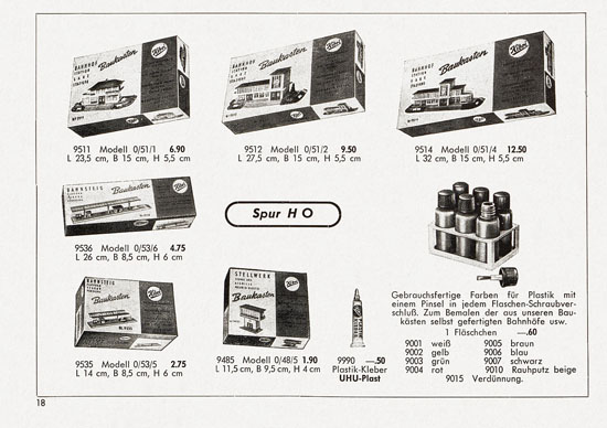 Seite 18 Kibri Katalog Eisenbahn-Zubehör 1957