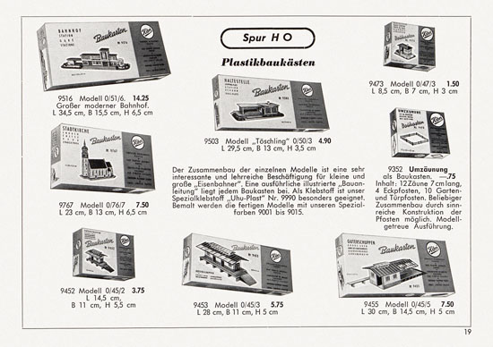 Seite 19 Kibri Katalog Eisenbahn-Zubehör 1957