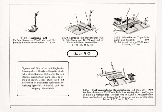 Seite 4 Kibri Modellbahn-Zubehör Katalog 1958