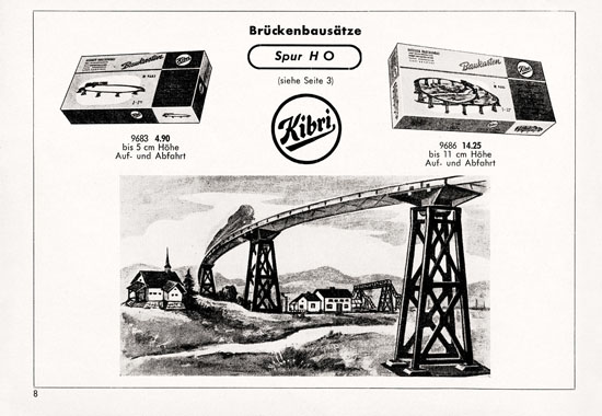 Seite 8 Kibri Modellbahn-Zubehör Katalog 1958