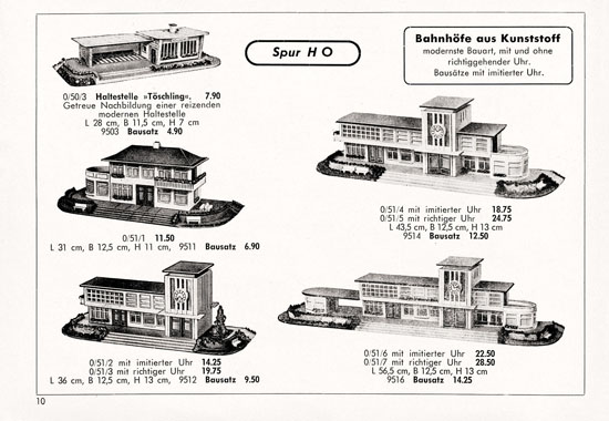 Seite 10 Kibri Modellbahn-Zubehör Katalog 1958