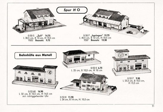 Seite 11 Kibri Modellbahn-Zubehör Katalog 1958