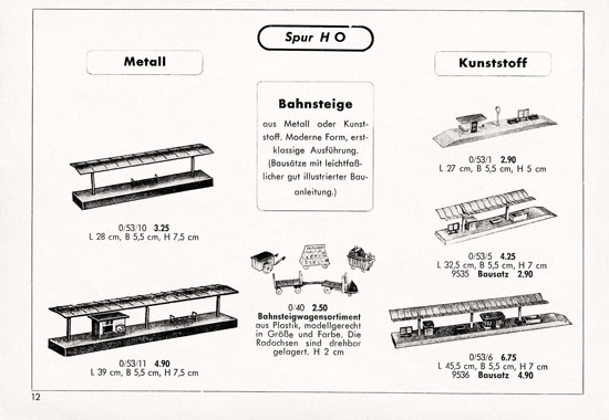 Seite 12 Kibri Modellbahn-Zubehör Katalog 1958
