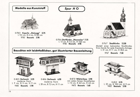 Seite 14 Kibri Modellbahn-Zubehör Katalog 1958