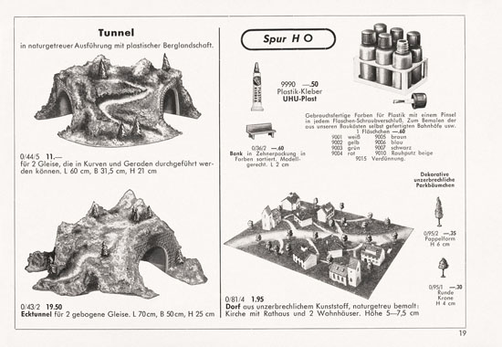 Seite 19 Kibri Modellbahn-Zubehör Katalog 1958