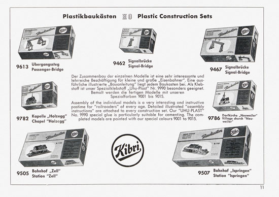 Kibri Katalog Neuheiten 1958