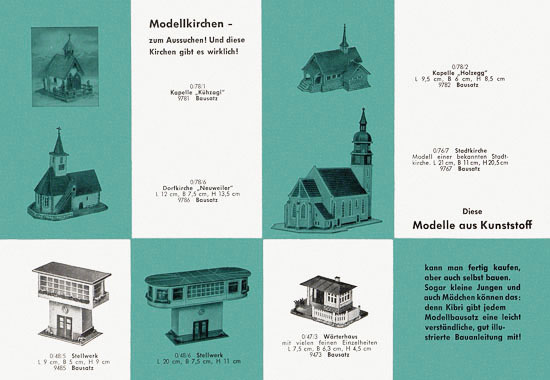 Kibri Katalog Modellbahn-Zubehör 1959