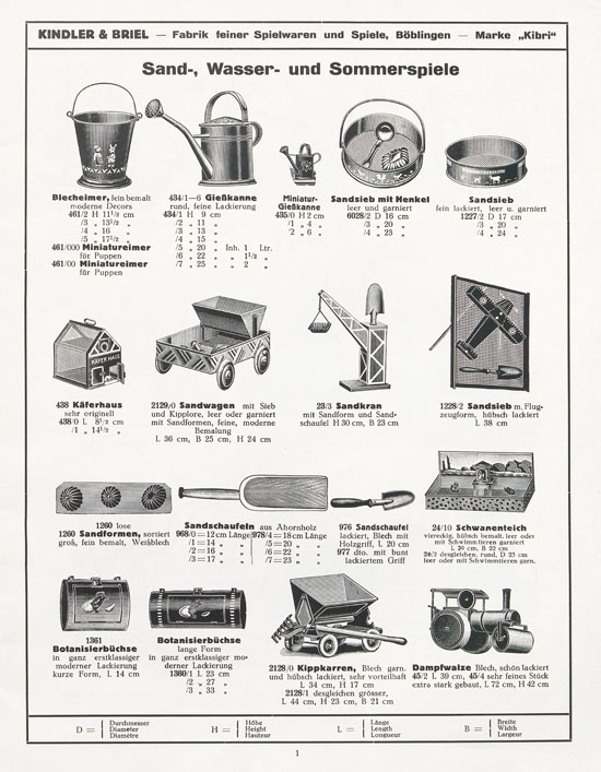 Kibri Katalog 1932