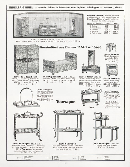 Kibri Katalog 1932