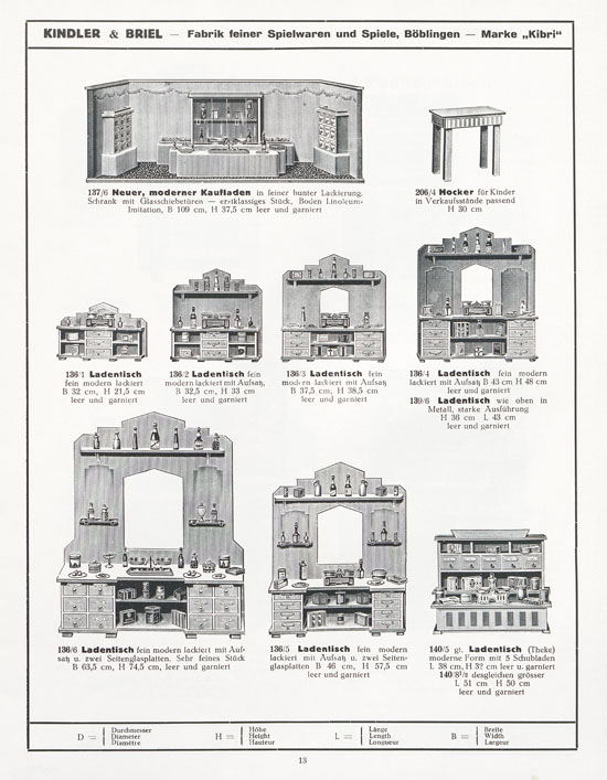 Kibri Katalog 1932