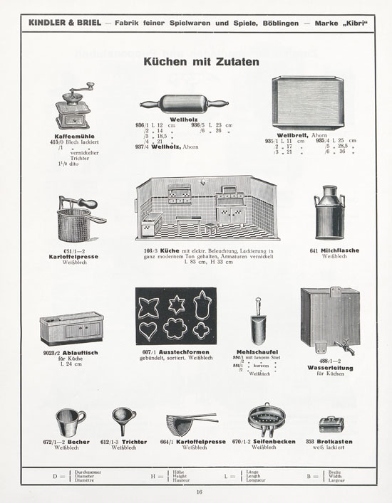 Kibri Katalog 1932