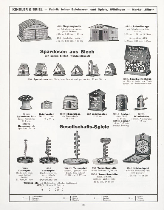 Seite 20 Kibri Katalog 1932