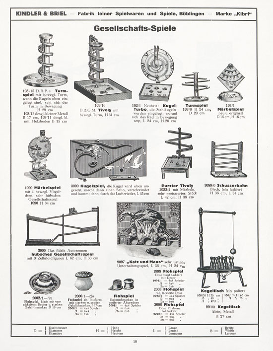 Kibri Katalog 1932