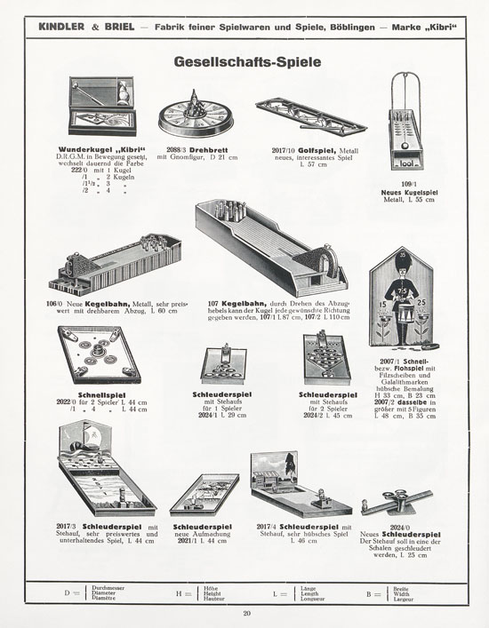 Kibri Katalog 1932