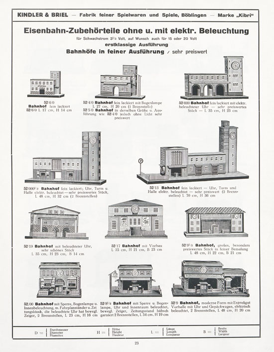 Kibri Katalog 1932