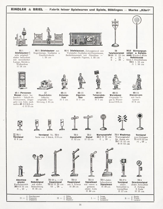 Kibri Katalog 1932