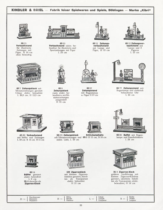 Kibri Katalog 1932