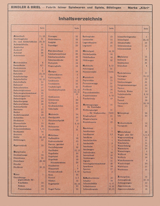 Kibri Katalog 1932