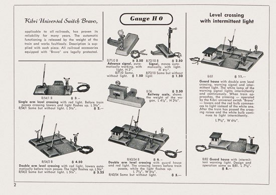 Kibri Railways Accessories catalog 1954