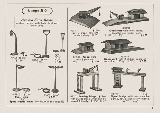 Kibri Railways Accessories catalog 1954